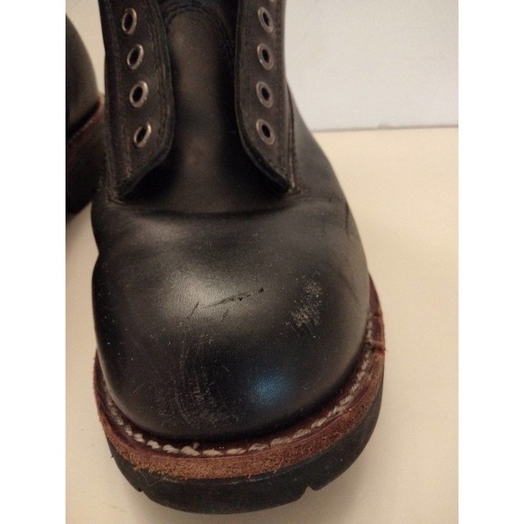 Western Chief Black leather lace up boots men size 9 main image 7
